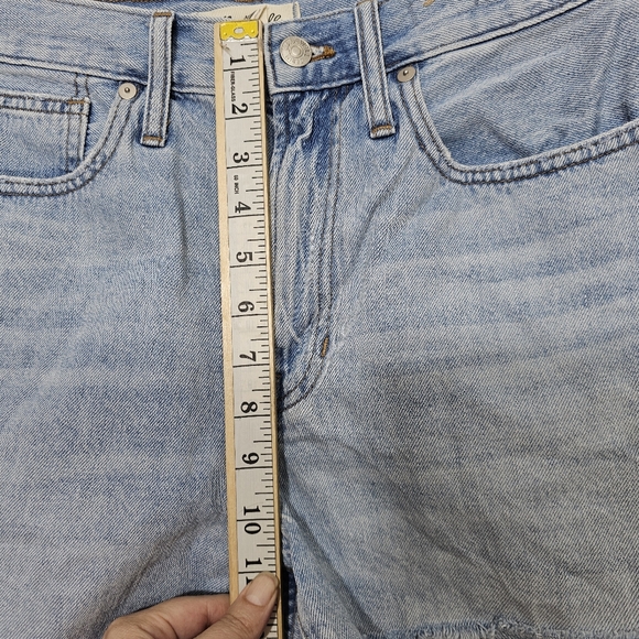 Madewell Light Wash Denim High Rise Perfect Jean Shorts 27 - Picture 7 of 12